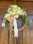 Guirlanda Coração c/ Placa "Bem-Vindos"