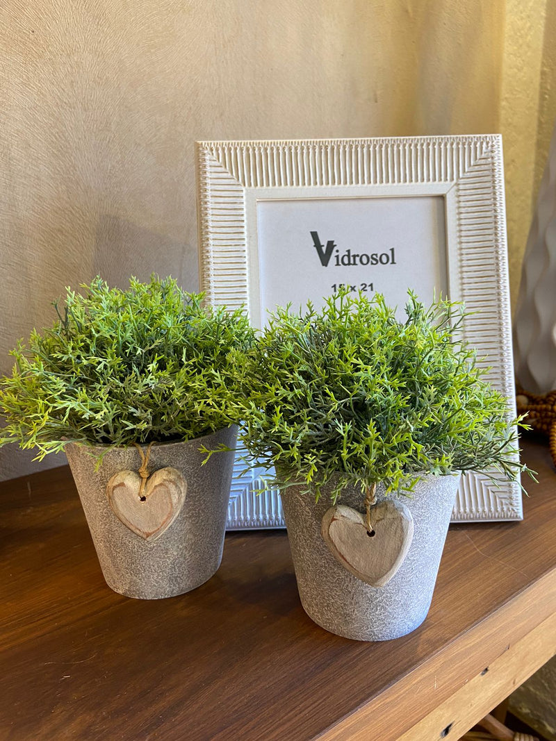 Vaso Cinza c/ Verdinho