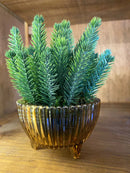 Vaso Âmbar c/ Verdinhos