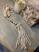 Colar Decorativo c/ Bolinhas de Madeira