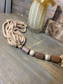 Colar Decorativo c/ Bolinhas de Madeira