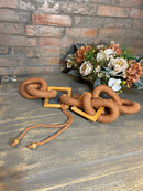 Colar Decorativo de Crochê - Caramelo