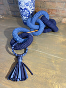 Colar de Crochê Azul