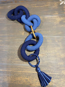 Colar de Crochê Azul