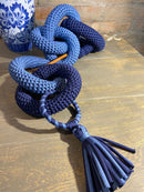 Colar de Crochê Azul