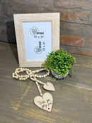 COMBO - Porta Retrato + Arranjo c/ Verdinhos + Colar Decorativo