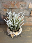 Vaso c/ Lavandas Brancas