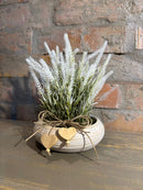 Vaso c/ Lavandas Brancas