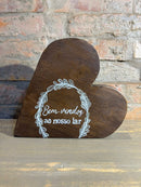 Coração G de Madeira