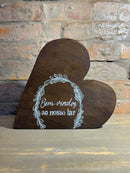 Coração G de Madeira