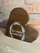 Coração G de Madeira