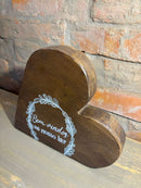 Coração G de Madeira