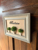 Quadro p/ Porta de Banheiro c/ Vasinhos