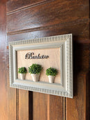 Quadro p/ Porta de Banheiro c/ Vasinhos