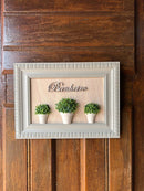 Quadro p/ Porta de Banheiro c/ Vasinhos