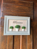 Quadro p/ Porta de Banheiro c/ Vasinhos