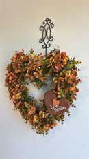 Guirlanda em Forma de Coração c/ Hortênsias