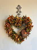 Guirlanda em Forma de Coração c/ Hortênsias