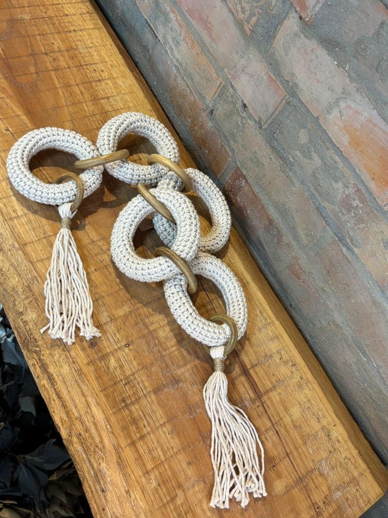 Colar de Crochê Bege
