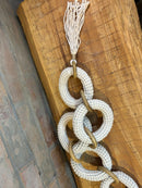 Colar de Crochê Bege