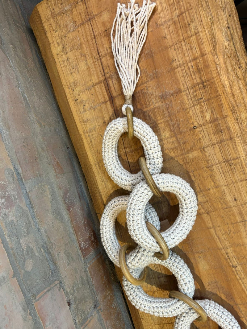 Colar de Crochê Bege