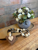 COMBO - Bandeja + Vaso c/ Arranjo + Colar Decorativo