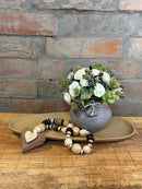 COMBO - Bandeja + Vaso c/ Arranjo + Colar Decorativo