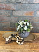 COMBO - Bandeja + Vaso c/ Arranjo + Colar Decorativo