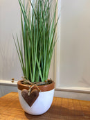 Vaso de Cerâmica c/ Capim