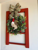 Enfeite Natalino - Janela Vintage c/ Mini Guirlanda