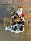 Enfeite Natalino - Papai Noel c/ Rena