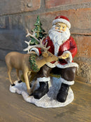 Enfeite Natalino - Papai Noel c/ Rena