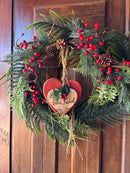 Guirlanda Feliz Natal c/ Pendente de Coração