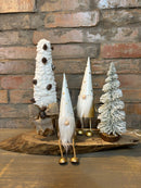 COMBO NATALINO - Mini Árvore Nevada + Mini Árvore de Pinha + Noel Sentado + Noel em Pé