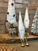 COMBO NATALINO - Mini Árvore Nevada + Mini Árvore de Pinha + Noel Sentado + Noel em Pé