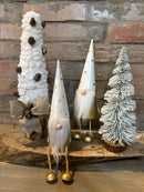 COMBO NATALINO - Mini Árvore Nevada + Mini Árvore de Pinha + Noel Sentado + Noel em Pé