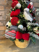 Enfeite Natalino - Árvore no Cesto