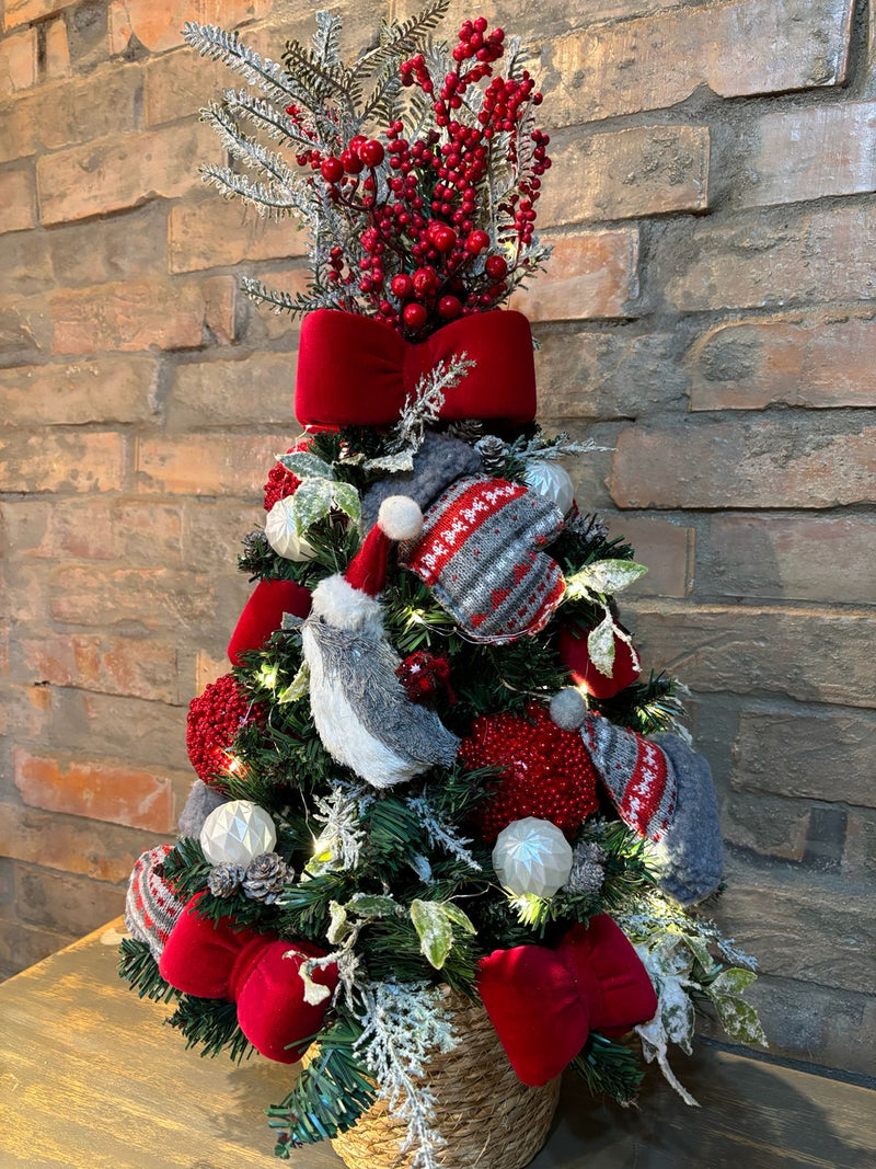 Enfeite Natalino - Árvore no Cesto