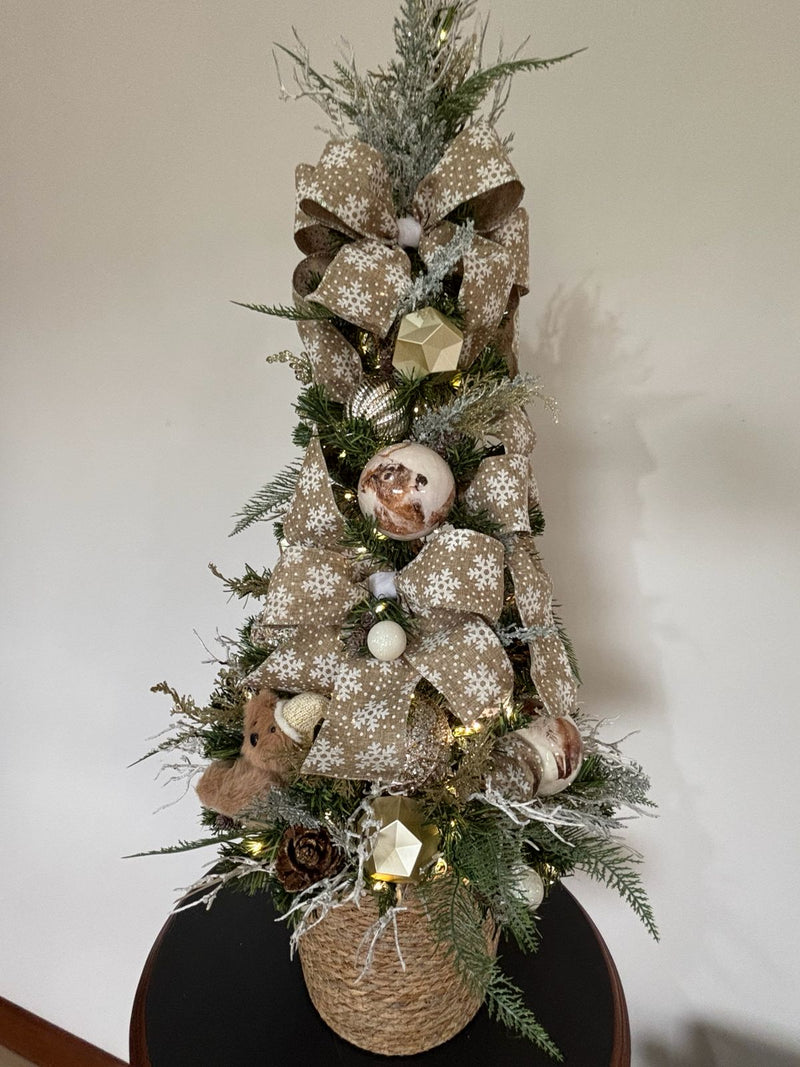 Enfeite Natalino - Árvore no Cesto