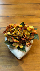 Vaso Coração c/ Hortênsias