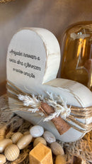 Coração em Madeira c/ Frase