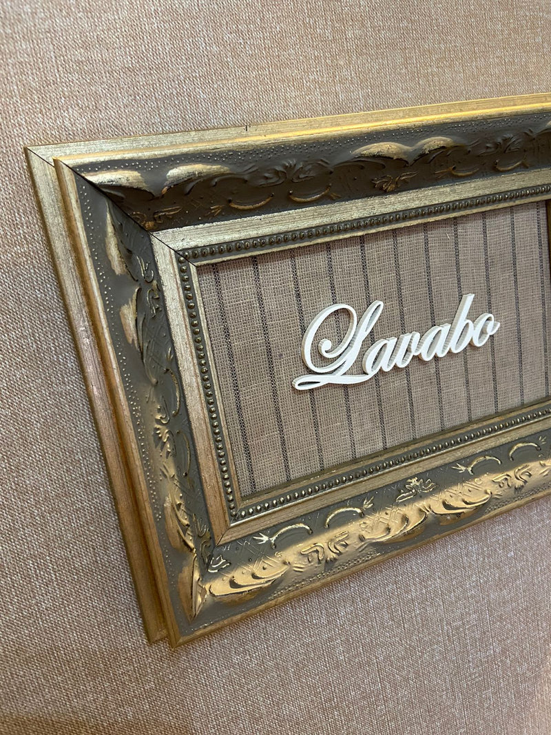 Quadro p/ Porta de Lavabo Vintage