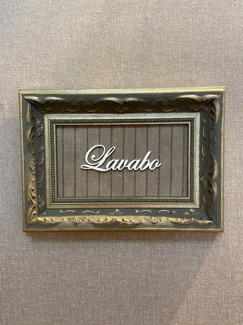 Quadro p/ Porta de Lavabo Vintage