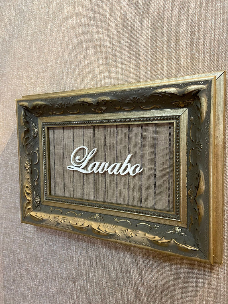 Quadro p/ Porta de Lavabo Vintage
