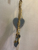 Penca de Corações Tons de Cinza